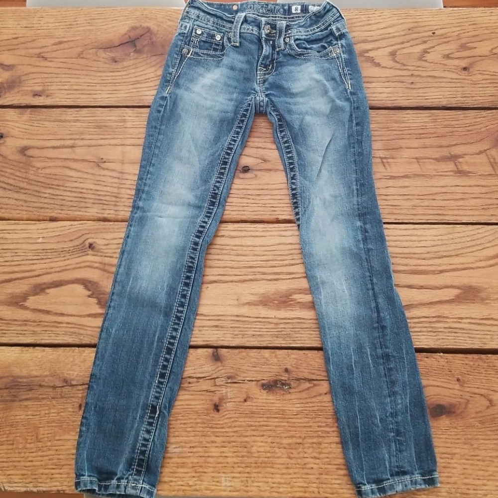 Miss Me Rhinestone Fleur-de-Lis Jeans
